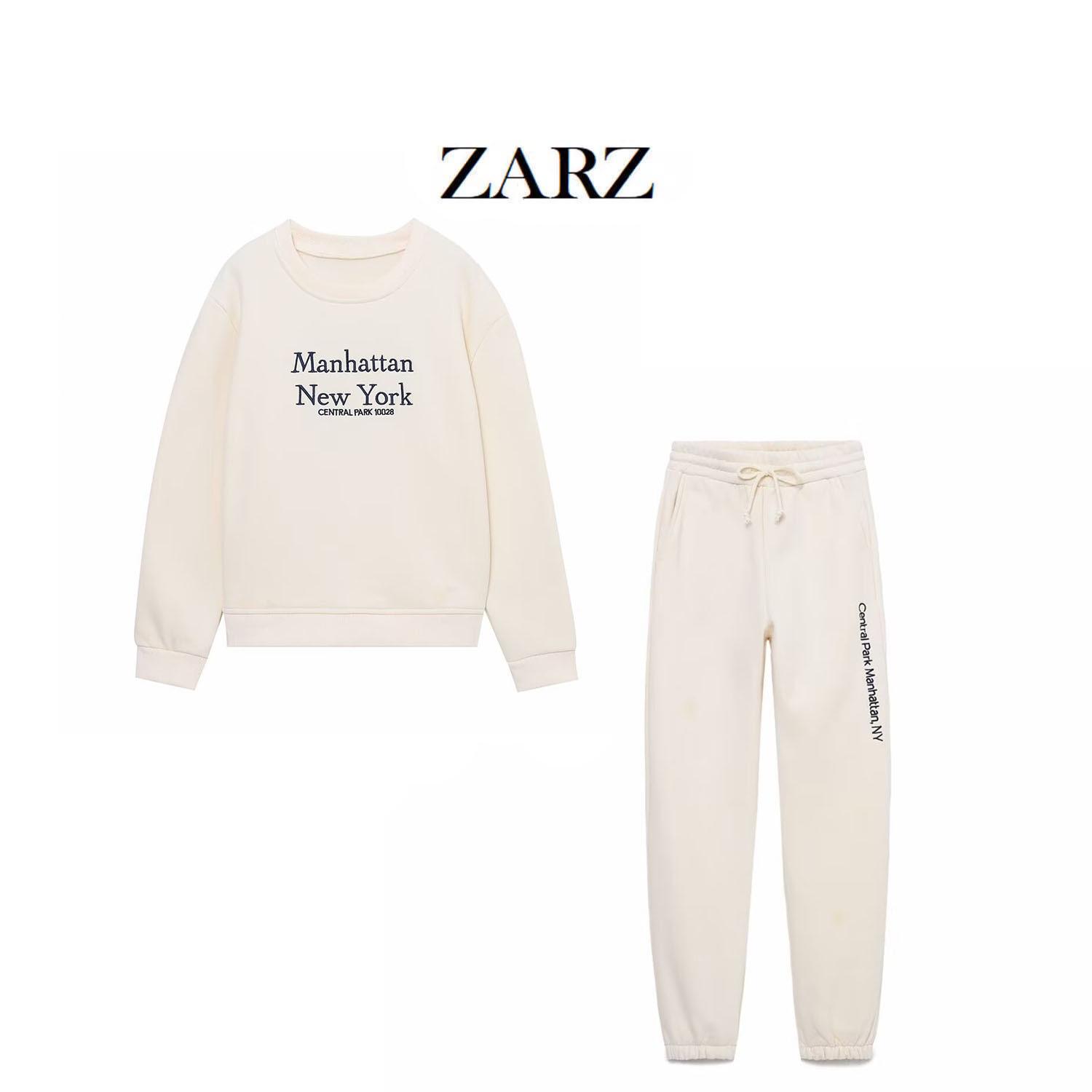ZARZ DIY Women s Letter Embroidery Sweatshirt & Joggers Set - European & American Style. M
ZARZ DIY Women s Letter Embroidery Sweatshirt & Joggers Set - European & American Style. M