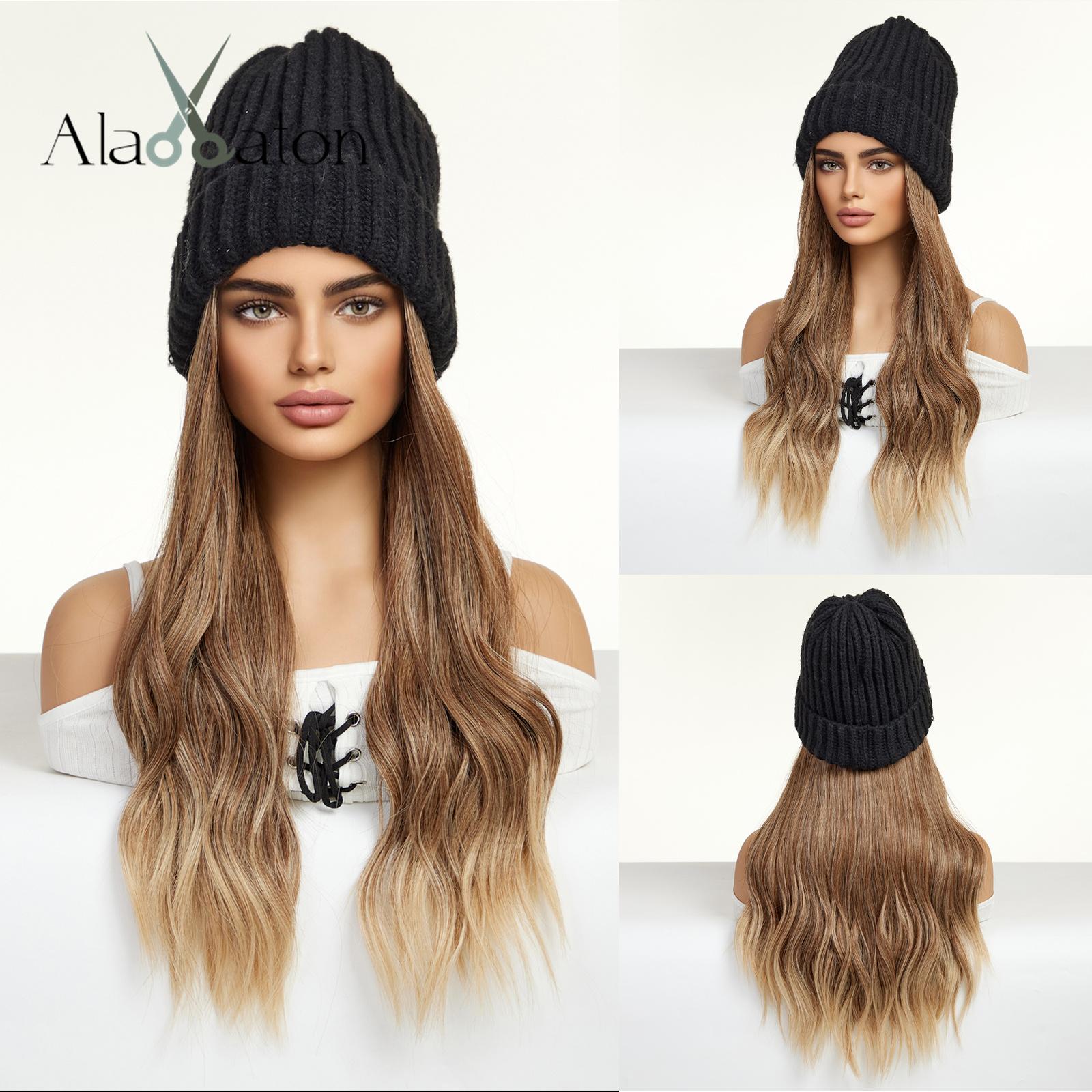 ALAN EATON Hat Wigs Cap with Hair Straight Natural Black Color Connect Winter Knitted Beanie Synthetic Hair Women Daily Party High Temperature
ALAN EATON Hat Wigs Cap with Hair Straight Natural Black Color Connect Winter Knitted Beanie Synthetic Hair Women Daily Party High Temperature