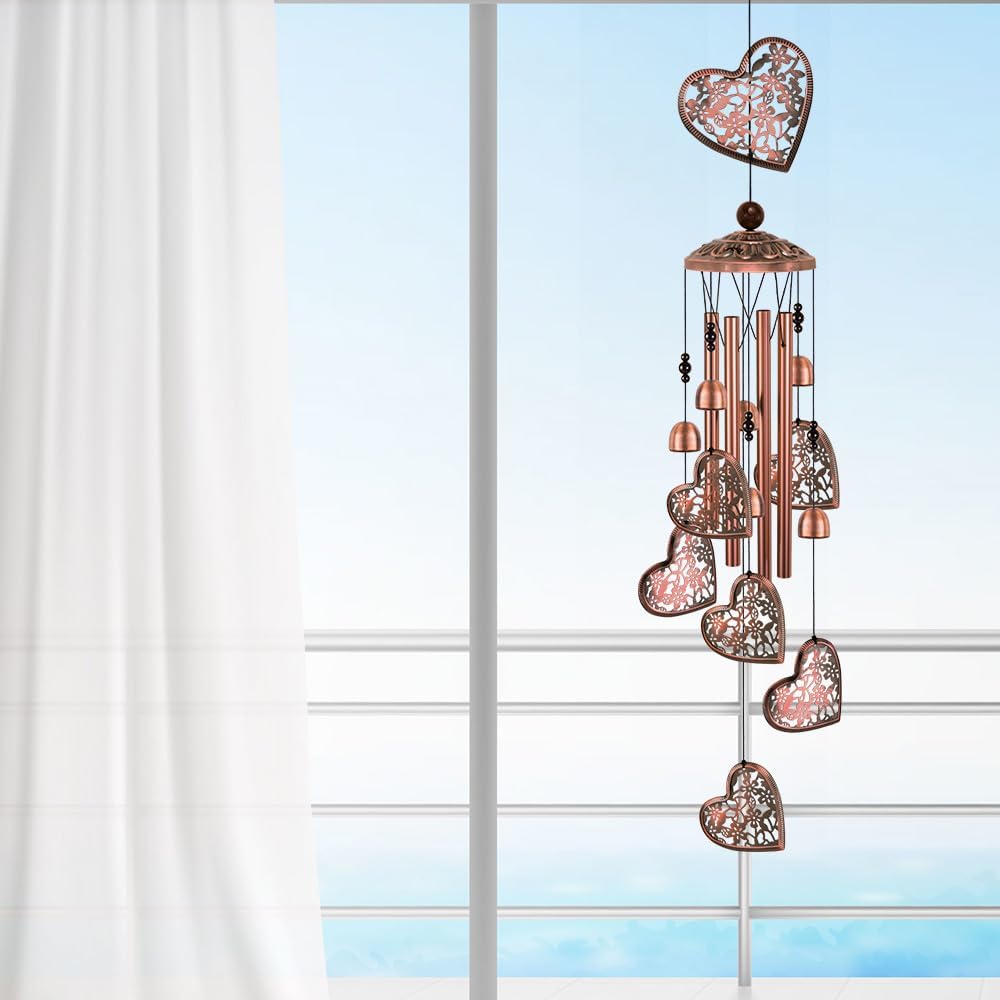 Outdoor Hearts Wind Chimes: Portable, for sympathy/memorial (Mom), housewarming. Blessing decor for outside/indoor, home, porch, yard, garden. Owl
Outdoor Hearts Wind Chimes: Portable, for sympathy/memorial (Mom), housewarming. Blessing decor for outside/indoor, home, porch, yard, garden. Owl