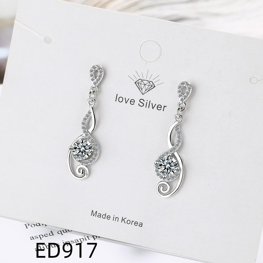 Note-Shaped Pendant Earrings With Round Zircon Gems, Fashionable Wedding Party Earrings, Jewelry Gift срібний
Note-Shaped Pendant Earrings With Round Zircon Gems, Fashionable Wedding Party Earrings, Jewelry Gift срібний