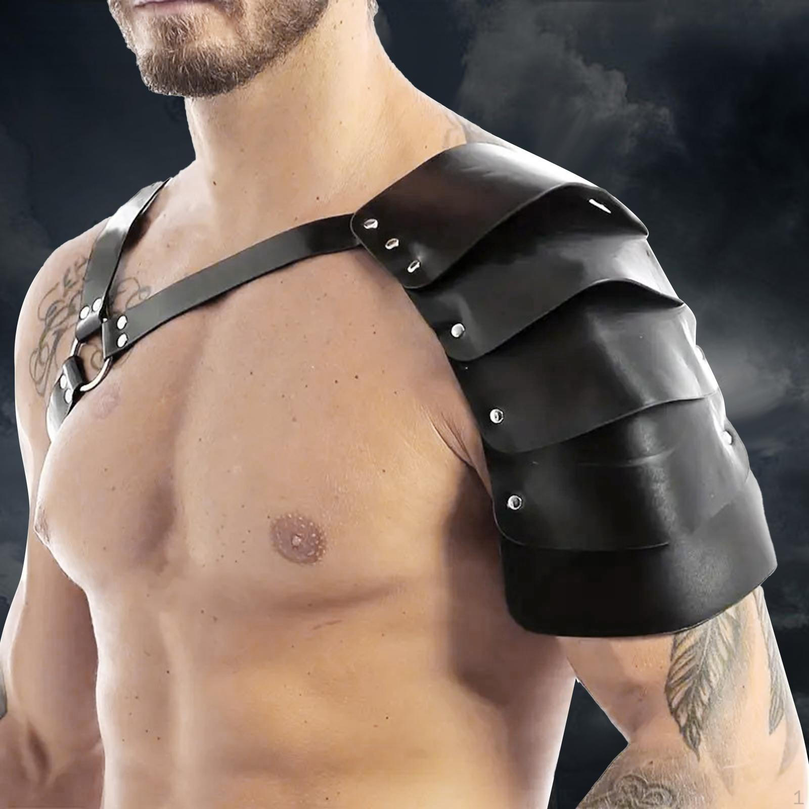 Средневековый одноплечий наплечник, нагрудный ремень для костюмов, ролевых игр чёрный 
Средневековый одноплечий наплечник, нагрудный ремень для костюмов, ролевых игр чёрный