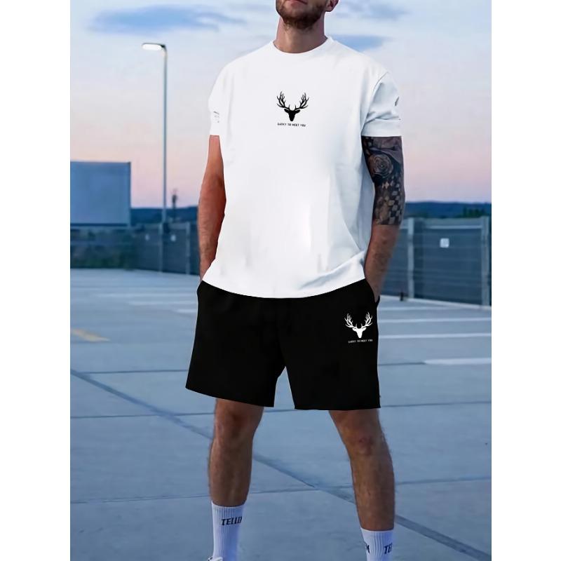 Men s Deer Pattern T-shirt and Shorts Set XL
Men s Deer Pattern T-shirt and Shorts Set XL