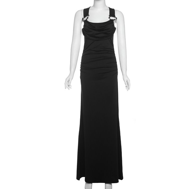 Station Hot Sale European and American Women s Clothing Pure Color Sleeveless Sling Swing Collar Fashion Sexy Temperament Sheath Long Dress Black L
Station Hot Sale European and American Women s Clothing Pure Color Sleeveless Sling Swing Collar Fashion Sexy Temperament Sheath Long Dress Black L
