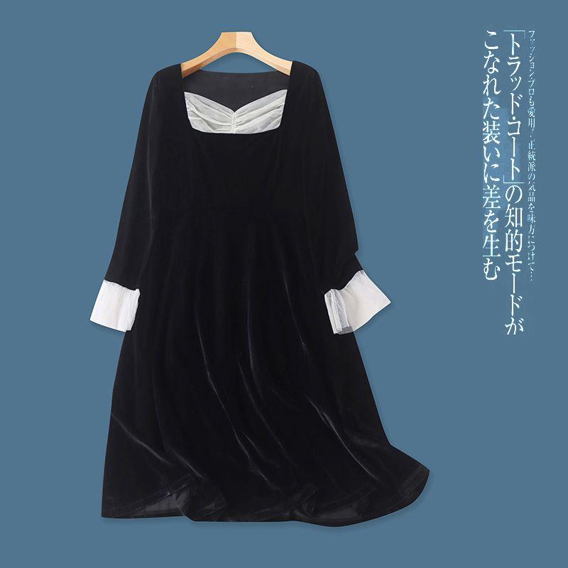 Fall Pleuche Dress New Women s Clothes Fashion Mesh Patchwork French Collar Pullover Long Sleeve Mid-Length Dress 29947 Black C- 6-4-2 M
Fall Pleuche Dress New Women s Clothes Fashion Mesh Patchwork French Collar Pullover Long Sleeve Mid-Length Dress 29947 Black C- 6-4-2 M