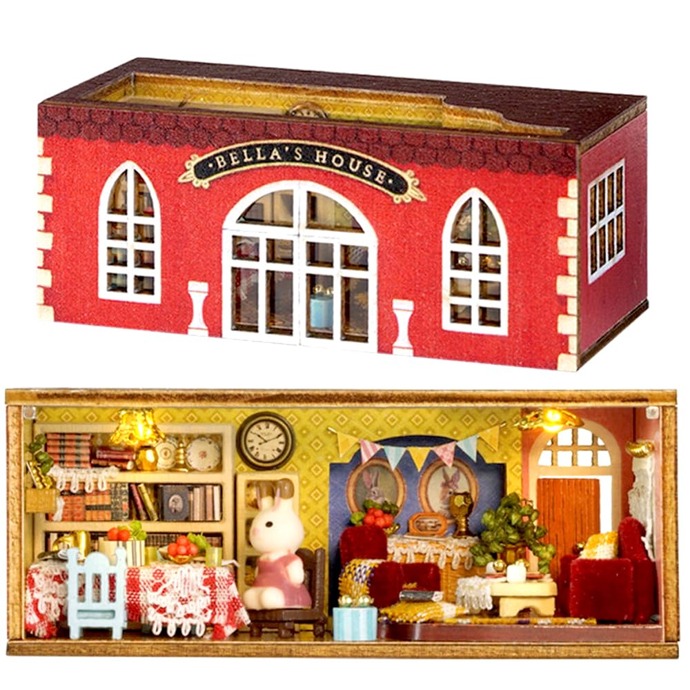 moin moin dollhouse miniature handmade kit set, arrange and stack as you like, bear, cat, rabbit colorful town, red, detachable front, LED light,
moin moin dollhouse miniature handmade kit set, arrange and stack as you like, bear, cat, rabbit colorful town, red, detachable front, LED light,