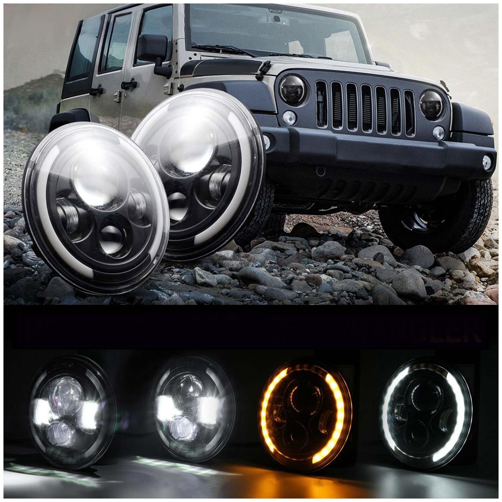 Bruce Shark LED Headlights for Jimny 280W with Polarity Conversion JK Wrangler LED Wrangler JK Jimny Sierra JB32 Series Jimny Net Light & 7-inch JA22,
Bruce Shark LED Headlights for Jimny 280W with Polarity Conversion JK Wrangler LED Wrangler JK Jimny Sierra JB32 Series Jimny Net Light & 7-inch JA22,