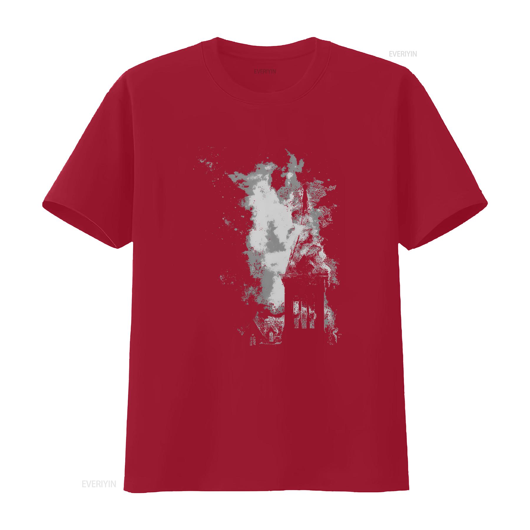 Burning Church Fire T Shirt Dark Mood Goth Style with Unique Print Design vintage Washed Stylish Stretched homme Casual Unisex S
Burning Church Fire T Shirt Dark Mood Goth Style with Unique Print Design vintage Washed Stylish Stretched homme Casual Unisex S