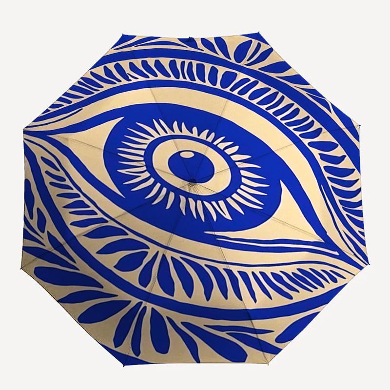 Blue and White Evil Eye Outdoor Umbrella - Automatic Opening/Closing Umbrella with Foldable Design for Travelers and Daily Use1121024a
Blue and White Evil Eye Outdoor Umbrella - Automatic Opening/Closing Umbrella with Foldable Design for Travelers and Daily Use1121024a