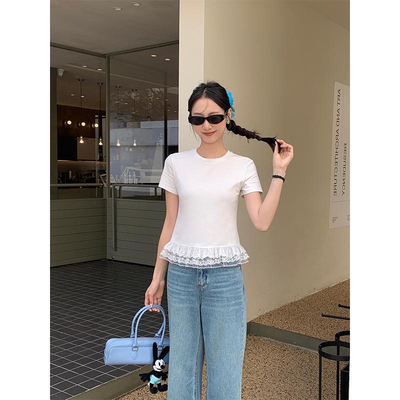 Aixili 2025 Spring Korean Ballet-Style Double Lace Round Neck Short-Sleeve Women s T-Shirt
Aixili 2025 Spring Korean Ballet-Style Double Lace Round Neck Short-Sleeve Women s T-Shirt