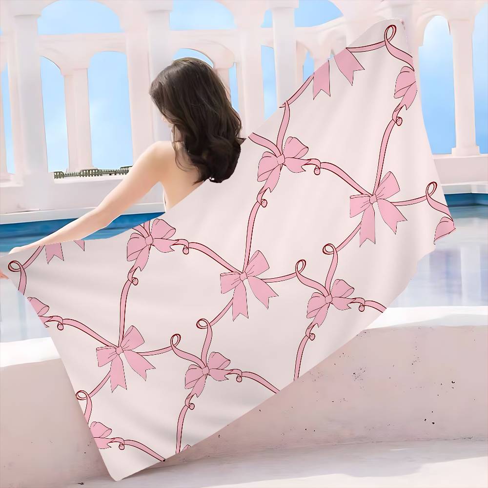 Beautiful Pink Bowknot Microfiber Beach Towel Absorbent Quick Dry Soft Yoga Swimming Resort Mountain Climbing Towel W30*H60(CM)
Beautiful Pink Bowknot Microfiber Beach Towel Absorbent Quick Dry Soft Yoga Swimming Resort Mountain Climbing Towel W30*H60(CM)