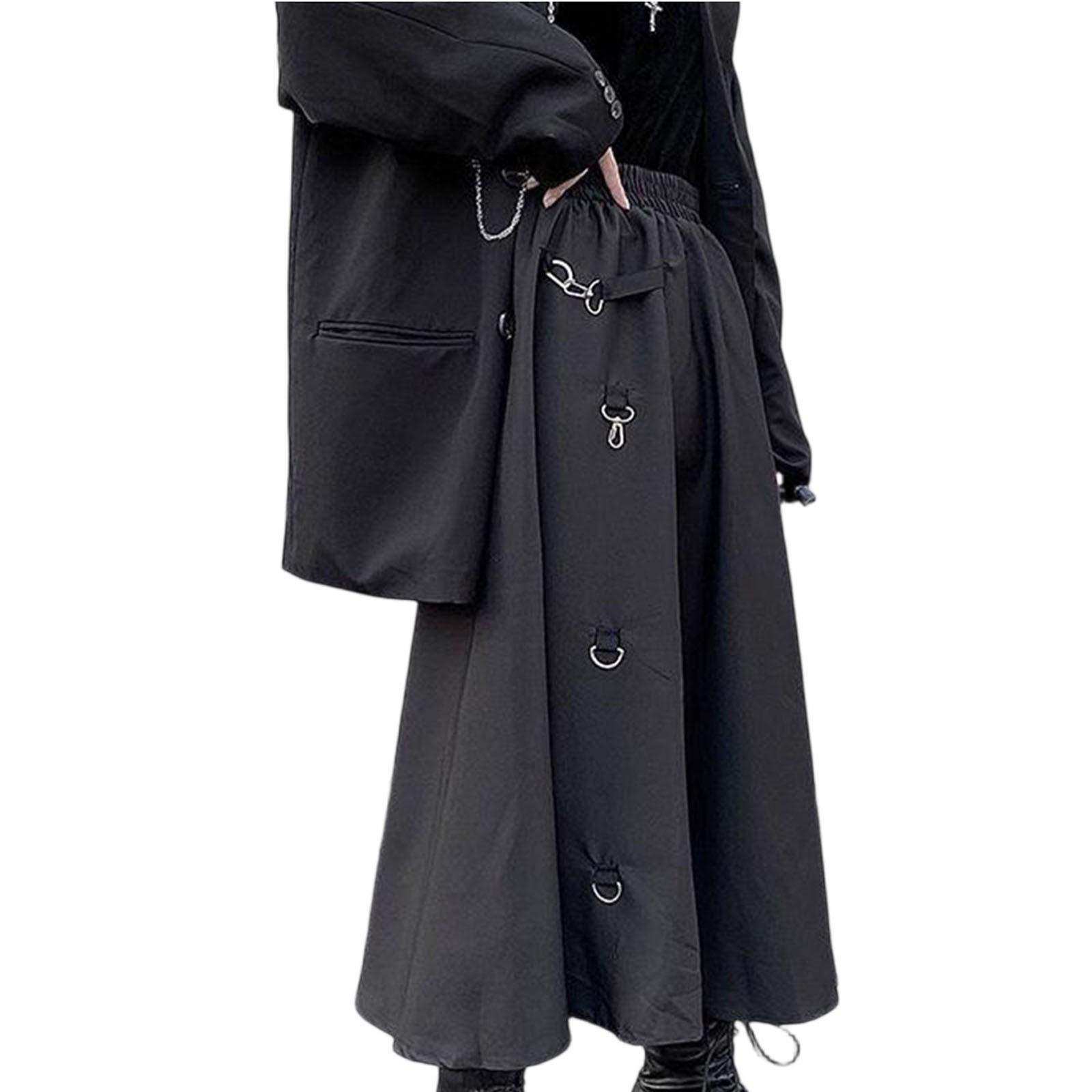 Women Lock Buckle Midi A Line Skirt High Waist Vintage Style Elastic Waistband Casual Skirt with Decorative Hardware for Daily Wear L чорний
Women Lock Buckle Midi A Line Skirt High Waist Vintage Style Elastic Waistband Casual Skirt with Decorative Hardware for Daily Wear L чорний