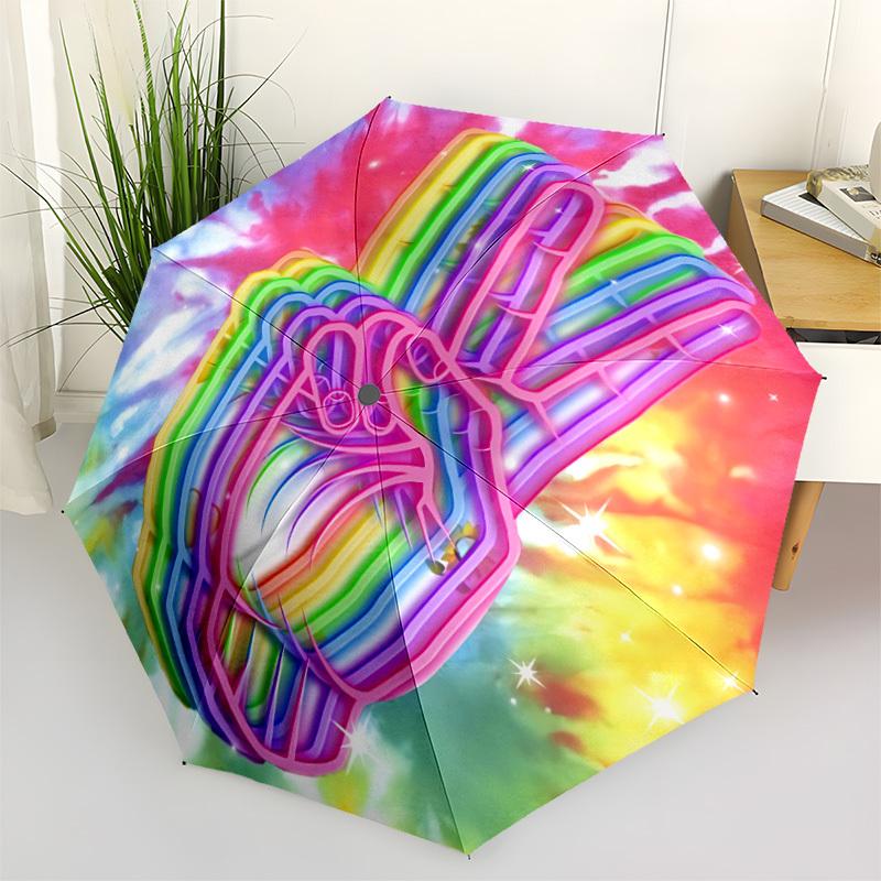 1pc Rainbow Hand Automatic Open/close Folding Umbrella, Compact Portable Travel Umbrella, Durable Construction yy251230128
1pc Rainbow Hand Automatic Open/close Folding Umbrella, Compact Portable Travel Umbrella, Durable Construction yy251230128