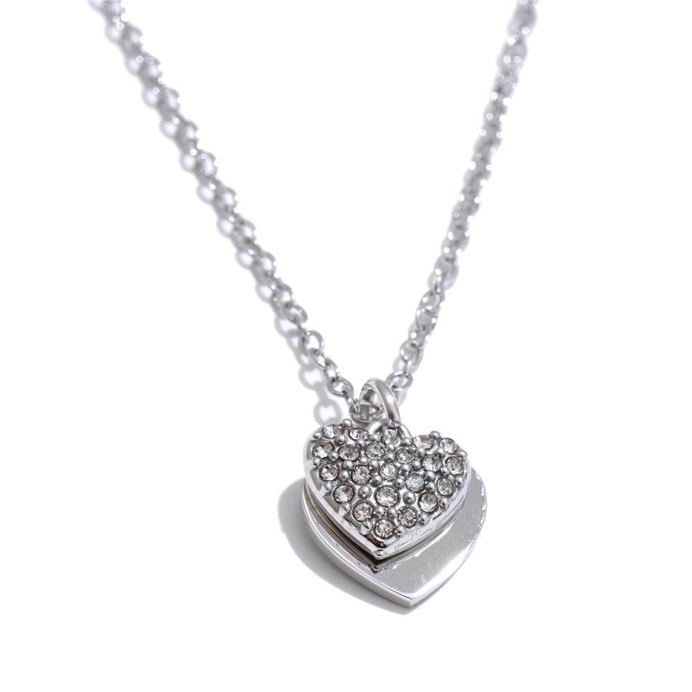 Yhpup Valentine s Day Gift Inlaid Zirconia Double-Layer Heart Love Pendant Necklace 316L Stainless Steel Romantic Charm Jewelry
Yhpup Valentine s Day Gift Inlaid Zirconia Double-Layer Heart Love Pendant Necklace 316L Stainless Steel Romantic Charm Jewelry