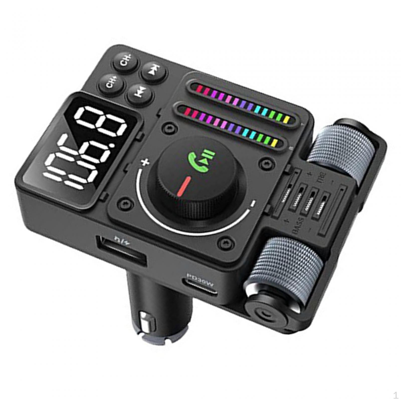 Bluetooth FM-передатчик Handsfree Call Автомобильное зарядное устройство для смартфонов
Bluetooth FM-передатчик Handsfree Call Автомобильное зарядное устройство для смартфонов