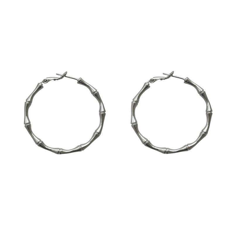 Female Personality Bamboo Knot Smooth Large Loop Earrings срібний
Female Personality Bamboo Knot Smooth Large Loop Earrings срібний