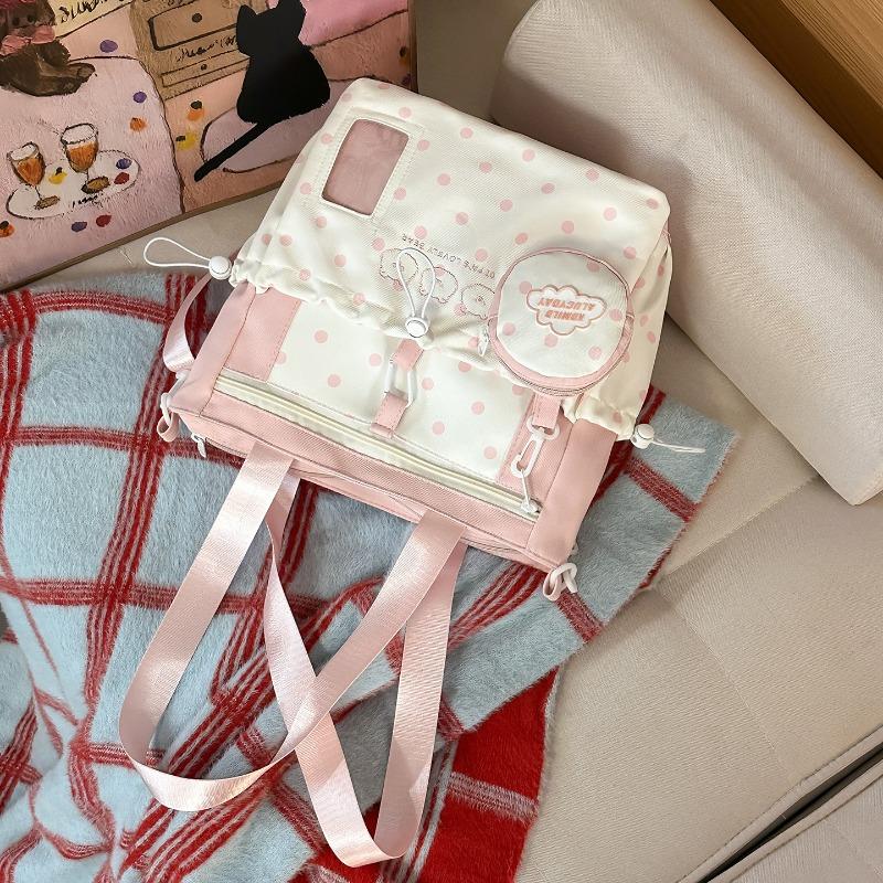 School bag women s new college style Japanese fresh cartoon polka dot backpack junior high school students lightweight travel backpack
School bag women s new college style Japanese fresh cartoon polka dot backpack junior high school students lightweight travel backpack