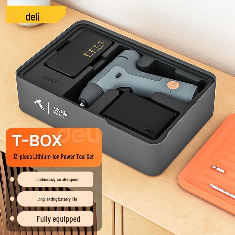 Deli T-BOX 13-Piece Lithium Cordless Tool Set CN plug (adapter included)
Deli T-BOX 13-Piece Lithium Cordless Tool Set CN plug (adapter included)