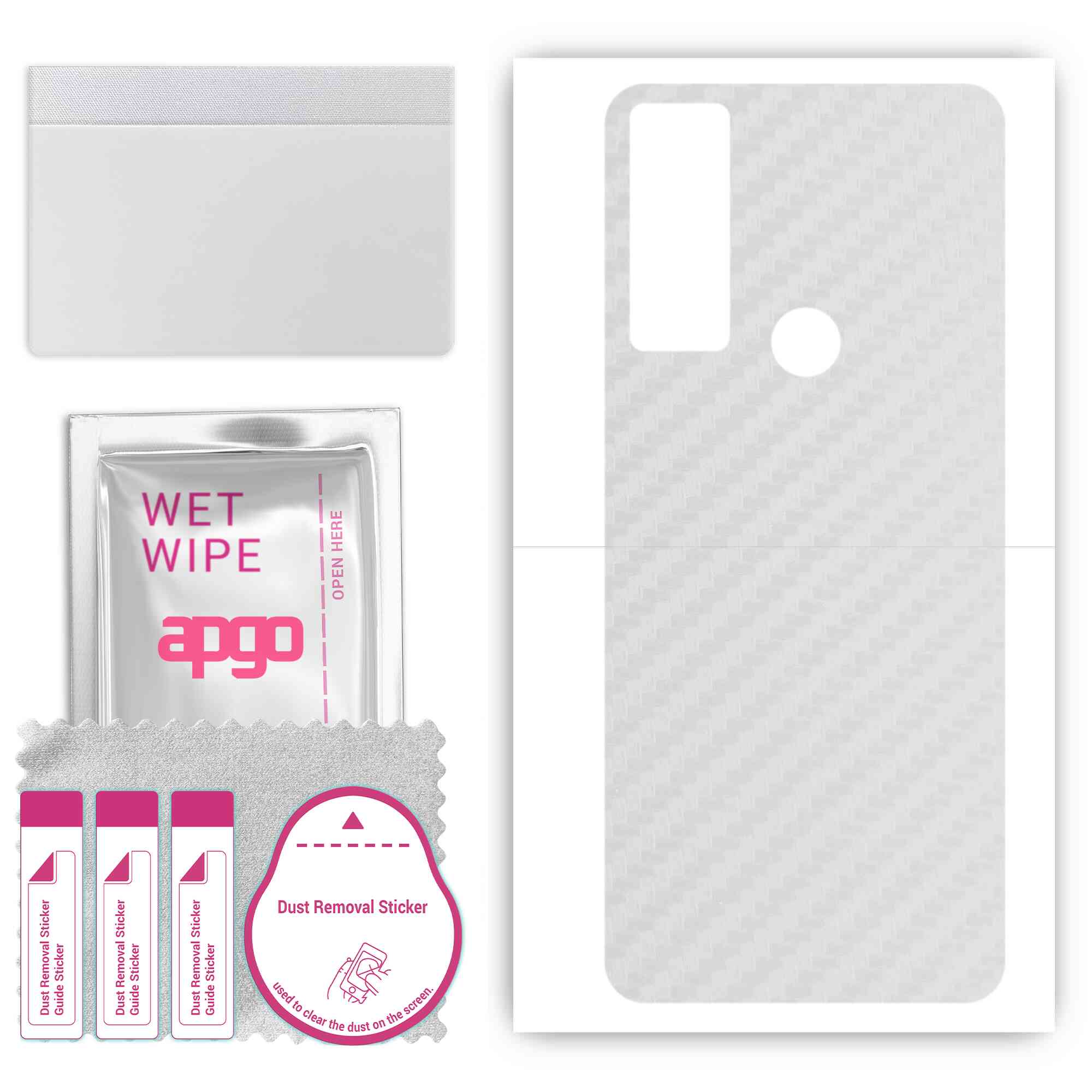 apgo Protective Skin Sticker for the back compatible with TCL 30 XL, Wrap Film, Foil, Vinyl - Pattern Transparent Carbon
apgo Protective Skin Sticker for the back compatible with TCL 30 XL, Wrap Film, Foil, Vinyl - Pattern Transparent Carbon