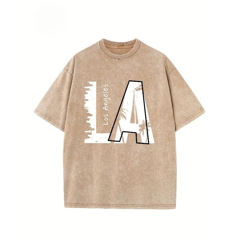 European sizes Vintage Creative Pattern Los Angeles Printed Washed T-shirt Falling Shoulder T-shirt Men s Street T-shirt 5XL
European sizes Vintage Creative Pattern Los Angeles Printed Washed T-shirt Falling Shoulder T-shirt Men s Street T-shirt 5XL