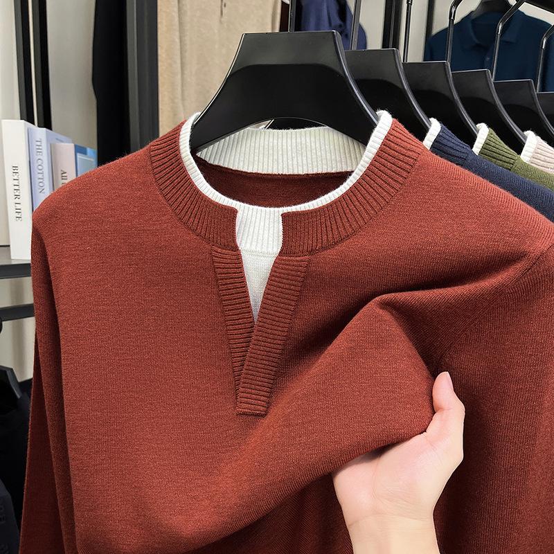Men s Wool Color Block Fake Two-Piece Sweater - Versatile Autumn/Winter Knitwear 3XL помаранчевий/червоний
Men s Wool Color Block Fake Two-Piece Sweater - Versatile Autumn/Winter Knitwear 3XL помаранчевий/червоний