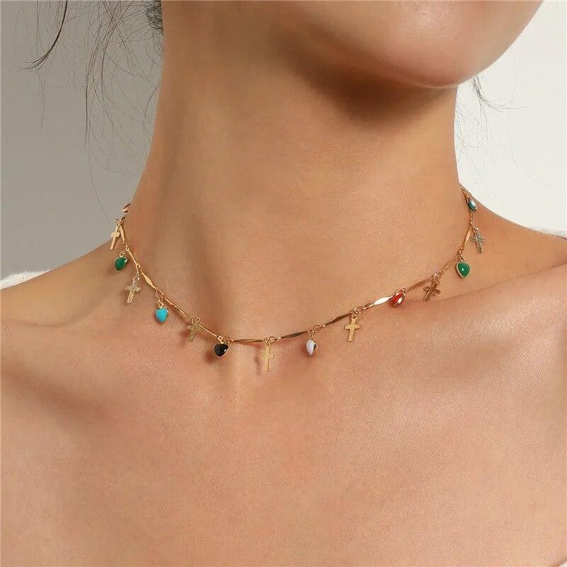 Элегантный кулон с крестом в форме сердца, турецкое ожерелье с подвеской в виде ромашки с злыми глазами для женщин и девочек, ювелирные изделия на удачу, ожерелье-цепочка на ключицы
Элегантный кулон с крестом в форме сердца, турецкое ожерелье с подвеской в виде ромашки с злыми глазами для женщин и девочек, ювелирные изделия на удачу, ожерелье-цепочка на ключицы