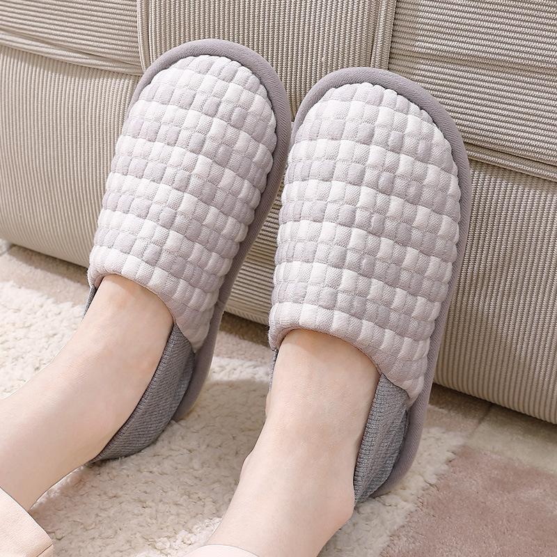 Новая обувь лето для беременных нескользящая бесшумная на толстой подошве для дома в помещении сумка и хлопковые тапочки женские 40-41 серый