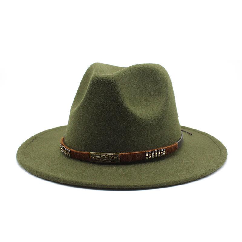 Wish Couple Woolen Top Hat Flat Brim Big Eaves Jazz Hat L(58-60cm) армія зелений колір
Wish Couple Woolen Top Hat Flat Brim Big Eaves Jazz Hat L(58-60cm) армія зелений колір