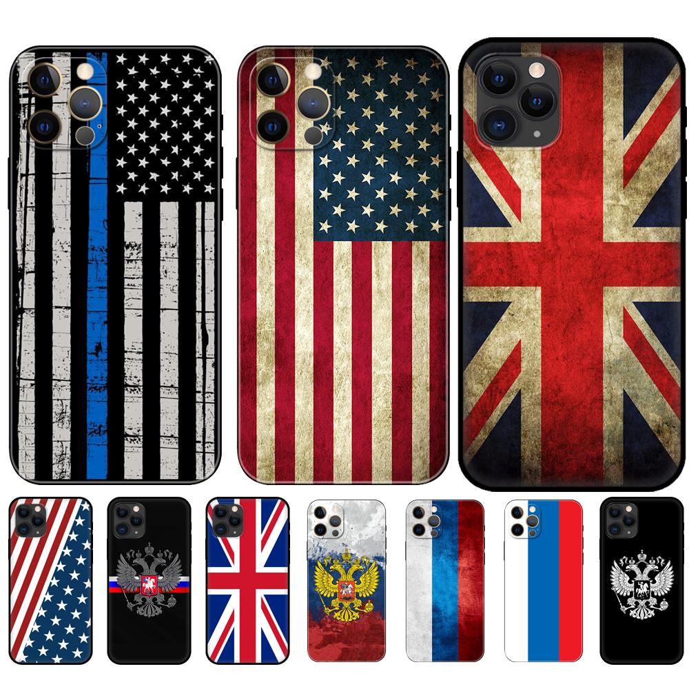 Black tpu case for iphone 5 5s se 6 6s 7 8 plus x 10 XR XS 11 12 13 mini pro MAX back cover USA American British UK Russia flag
Black tpu case for iphone 5 5s se 6 6s 7 8 plus x 10 XR XS 11 12 13 mini pro MAX back cover USA American British UK Russia flag