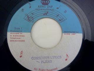 12inch Record PLIERS - Conscious Lyrics none King Jap Intern 1988 US Reggae, Ska & Dub Used
12inch Record PLIERS - Conscious Lyrics none King Jap Intern 1988 US Reggae, Ska & Dub Used