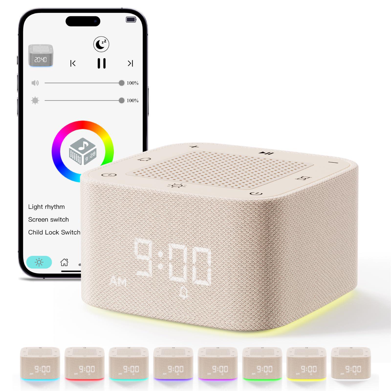 32-Sound White Noise Alarm Clock with Soothing Night Light
32-Sound White Noise Alarm Clock with Soothing Night Light