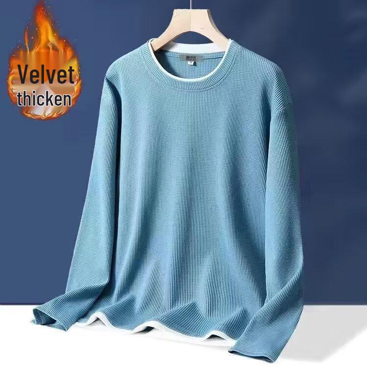 Men s Fleece-Lined Waffle Sweatshirt, Autumn/Winter, Fake Two-Piece, Couple s Casual Round Neck Long Sleeve Pullover. XL 57.5-65kg
Men s Fleece-Lined Waffle Sweatshirt, Autumn/Winter, Fake Two-Piece, Couple s Casual Round Neck Long Sleeve Pullover. XL 57.5-65kg