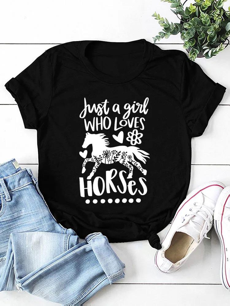 Женская футболка Just A Girl Love Horse Print с коротким рукавом и круглым вырезом, свободная женская футболка, женские футболки, топы, Camisetas Mujer S чёрный
Женская футболка Just A Girl Love Horse Print с коротким рукавом и круглым вырезом, свободная женская футболка, женские футболки, топы, Camisetas Mujer S чёрный