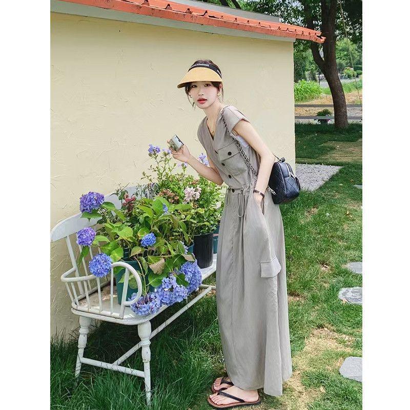 Elegant Gray V-Neck Slimming Waist Long Dress - Fashionable & Mature Style S (80-95 jin) серый
Elegant Gray V-Neck Slimming Waist Long Dress - Fashionable & Mature Style S (80-95 jin) серый