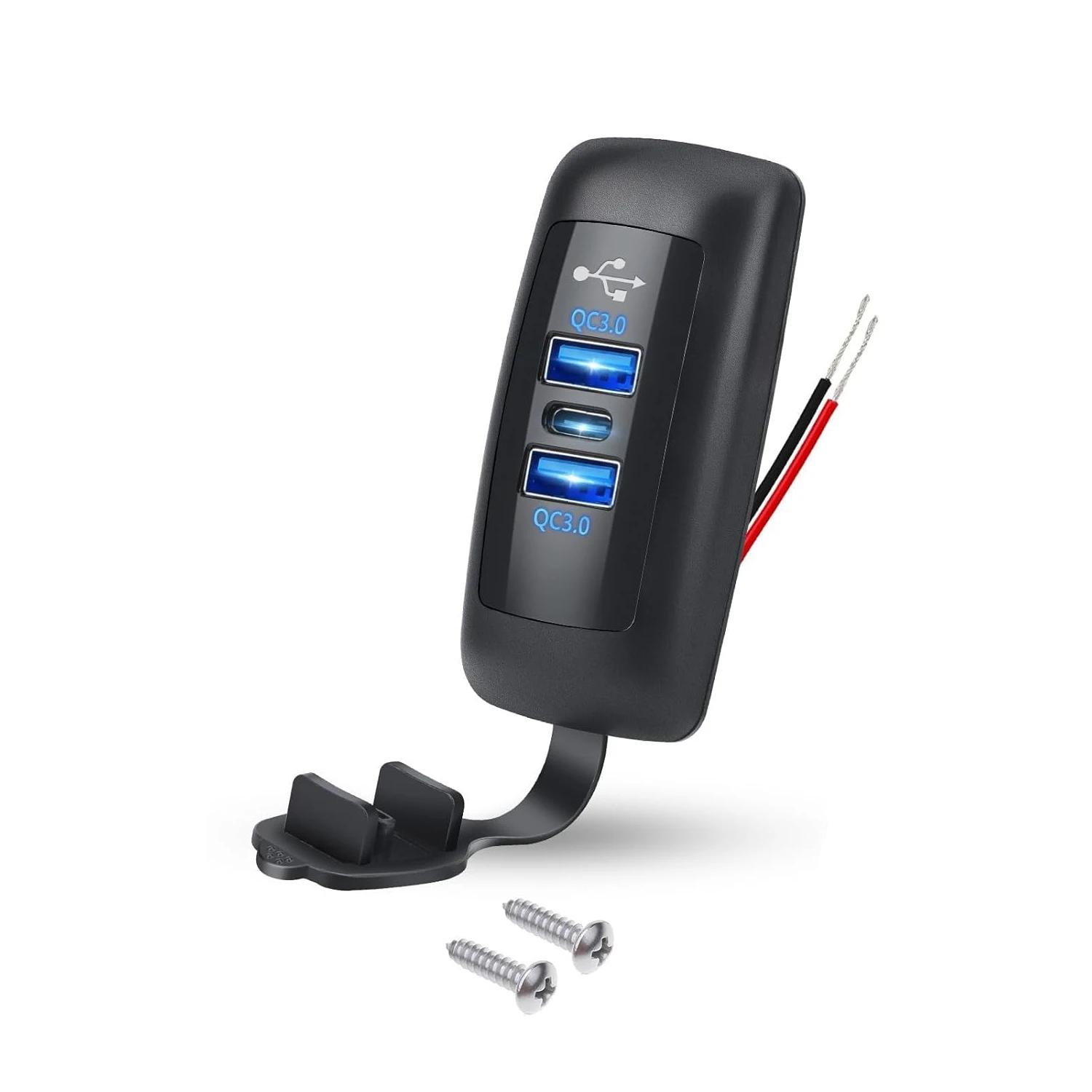 2PCS RV USB Outlet Dual 18W QC3.0 USB-A Ports & 30W PD3.0 USB-C Port Charger Socket with Waterproof Cover for 12V/24V Car Marine
2PCS RV USB Outlet Dual 18W QC3.0 USB-A Ports & 30W PD3.0 USB-C Port Charger Socket with Waterproof Cover for 12V/24V Car Marine
