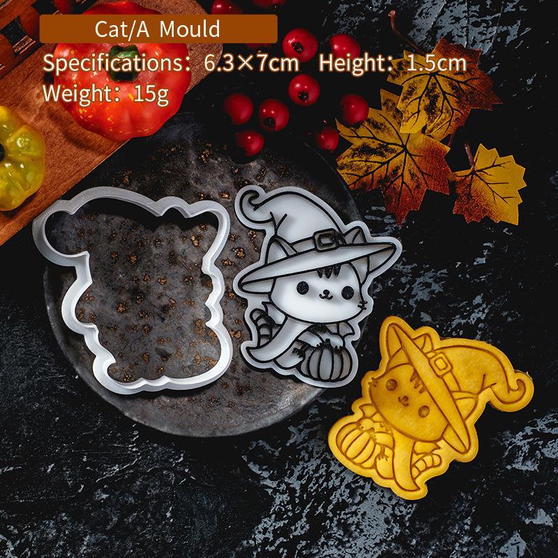 Halloween Cookie Mold Cartoon Wizard Kitten Cookies Flip Witch Candy Cutting Molds Stamp Pressing Pastry Decor Baking Tools
Halloween Cookie Mold Cartoon Wizard Kitten Cookies Flip Witch Candy Cutting Molds Stamp Pressing Pastry Decor Baking Tools