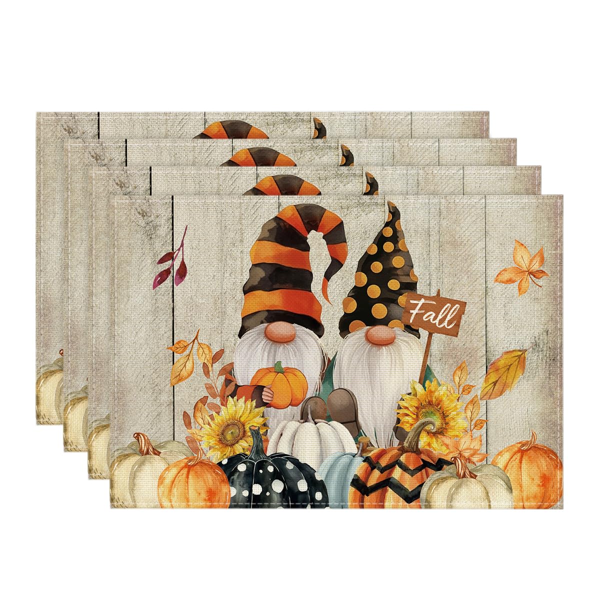 Wood Gnomes Pumpkins Fall Placemats Set of 4, 12x18 Inch Seasonal Thanksgiving Table Mats for Party Kitchen Dining Decoration 12 x 18 , Rectangular 4 Pcs
Wood Gnomes Pumpkins Fall Placemats Set of 4, 12x18 Inch Seasonal Thanksgiving Table Mats for Party Kitchen Dining Decoration 12 x 18 , Rectangular 4 Pcs