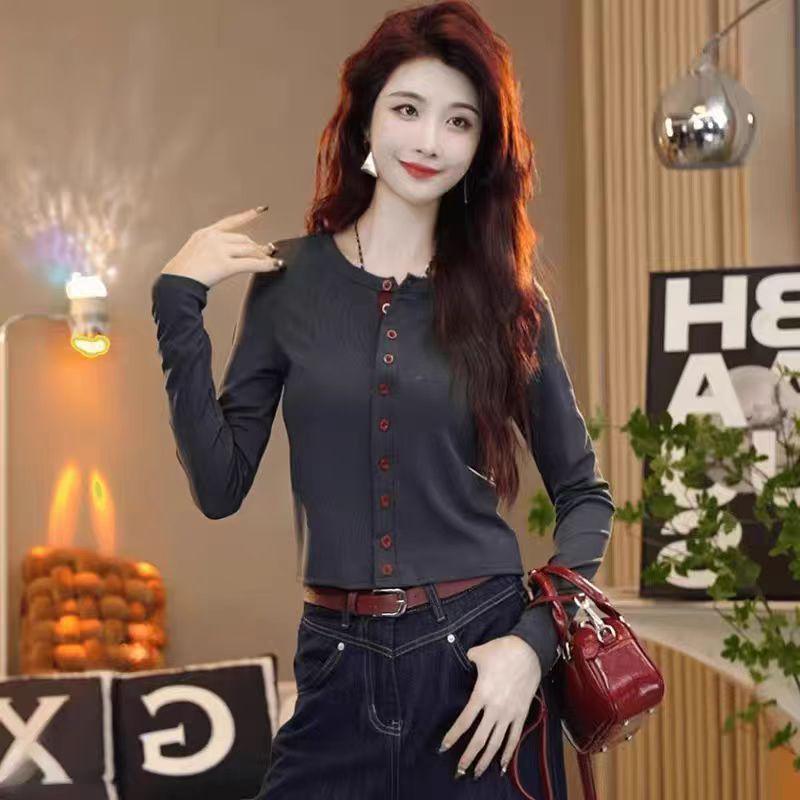 Autumn Color Block Button-Up Long Sleeve Slimming T-Shirt L (51-56 kg)
Autumn Color Block Button-Up Long Sleeve Slimming T-Shirt L (51-56 kg)