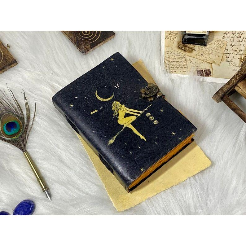 Blank Spell Book of Shadows Leather Journal Grimoire Journal Handmade Vintage Gifts for Men and Women 7 x 5 in - 100 Sheet
Blank Spell Book of Shadows Leather Journal Grimoire Journal Handmade Vintage Gifts for Men and Women 7 x 5 in - 100 Sheet