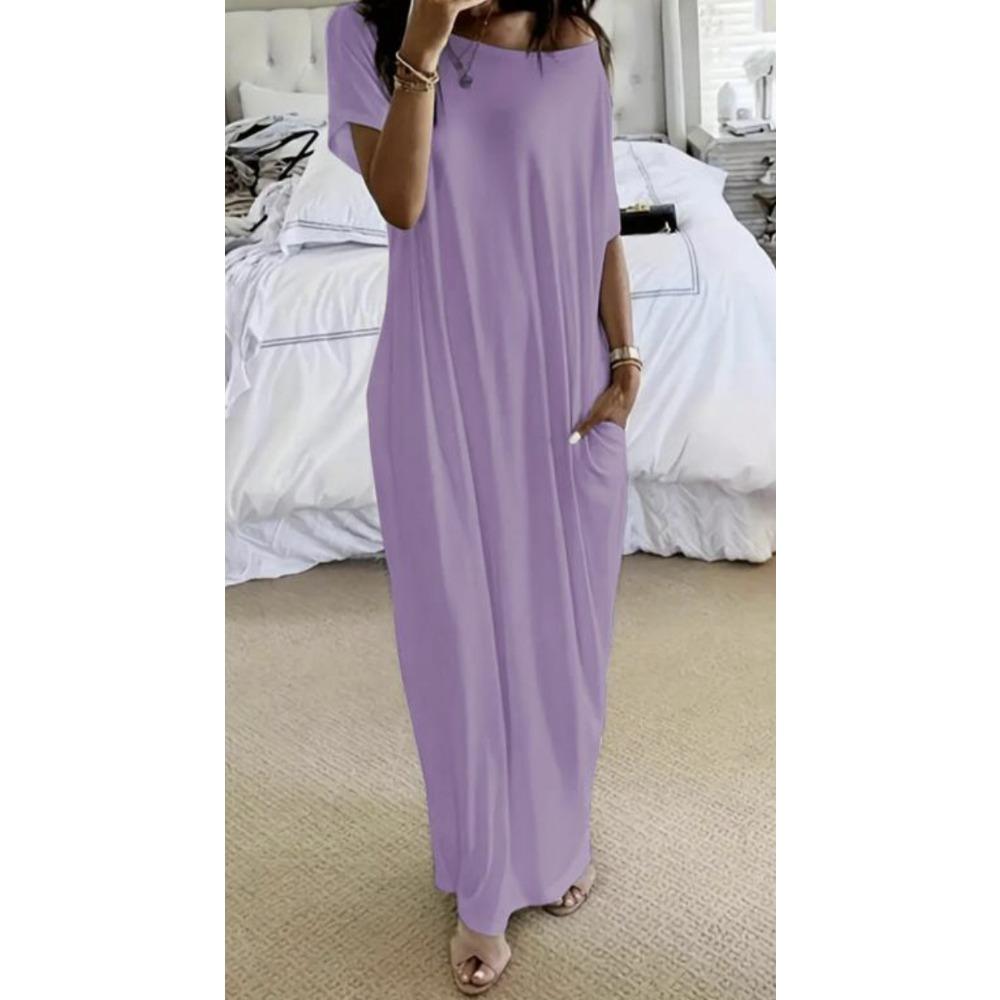 women s Loose Off Shoulder Batwing Short Sleeve Solid Color Maxi Dress Casual Long Sundress 3XL
women s Loose Off Shoulder Batwing Short Sleeve Solid Color Maxi Dress Casual Long Sundress 3XL