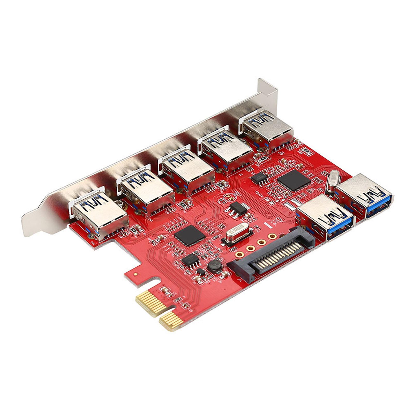 PCI-E на 5 портів USB 3.0 і 2 порти USB 3.0, вбудований RJ45 1 Гбіт/с через адаптер плати розширення
PCI-E на 5 портів USB 3.0 і 2 порти USB 3.0, вбудований RJ45 1 Гбіт/с через адаптер плати розширення