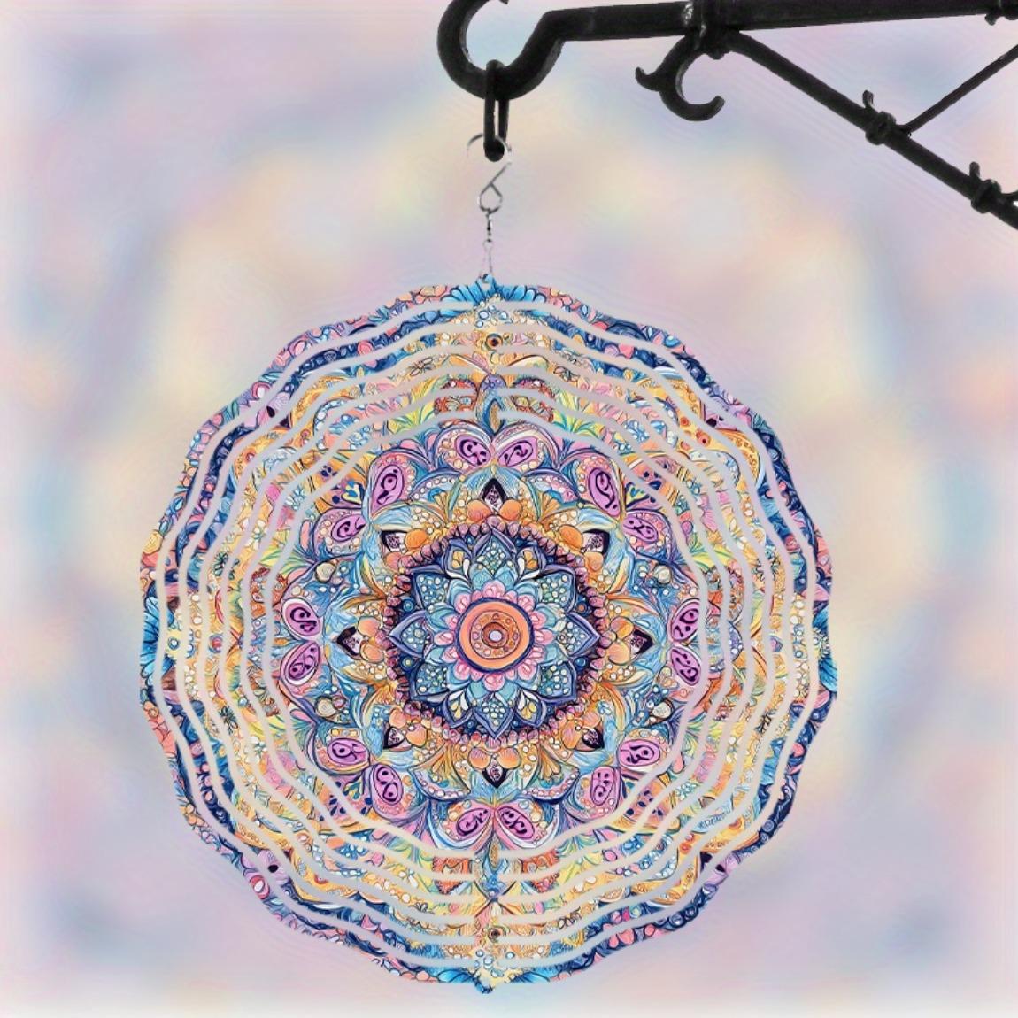 3D Mandala Flower Wind Chime Vibrant Metal Kinetic Hanging Sculpture Colorful Petal Design for Indoor Outdoor Garden Decor Room Decoration 01A
3D Mandala Flower Wind Chime Vibrant Metal Kinetic Hanging Sculpture Colorful Petal Design for Indoor Outdoor Garden Decor Room Decoration 01A