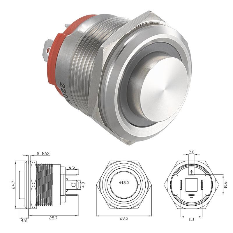 Certified Waterproof Explosion-Proof M22 Push Button Switch, High Current, Short Body, Momentary & Latching Options
Certified Waterproof Explosion-Proof M22 Push Button Switch, High Current, Short Body, Momentary & Latching Options