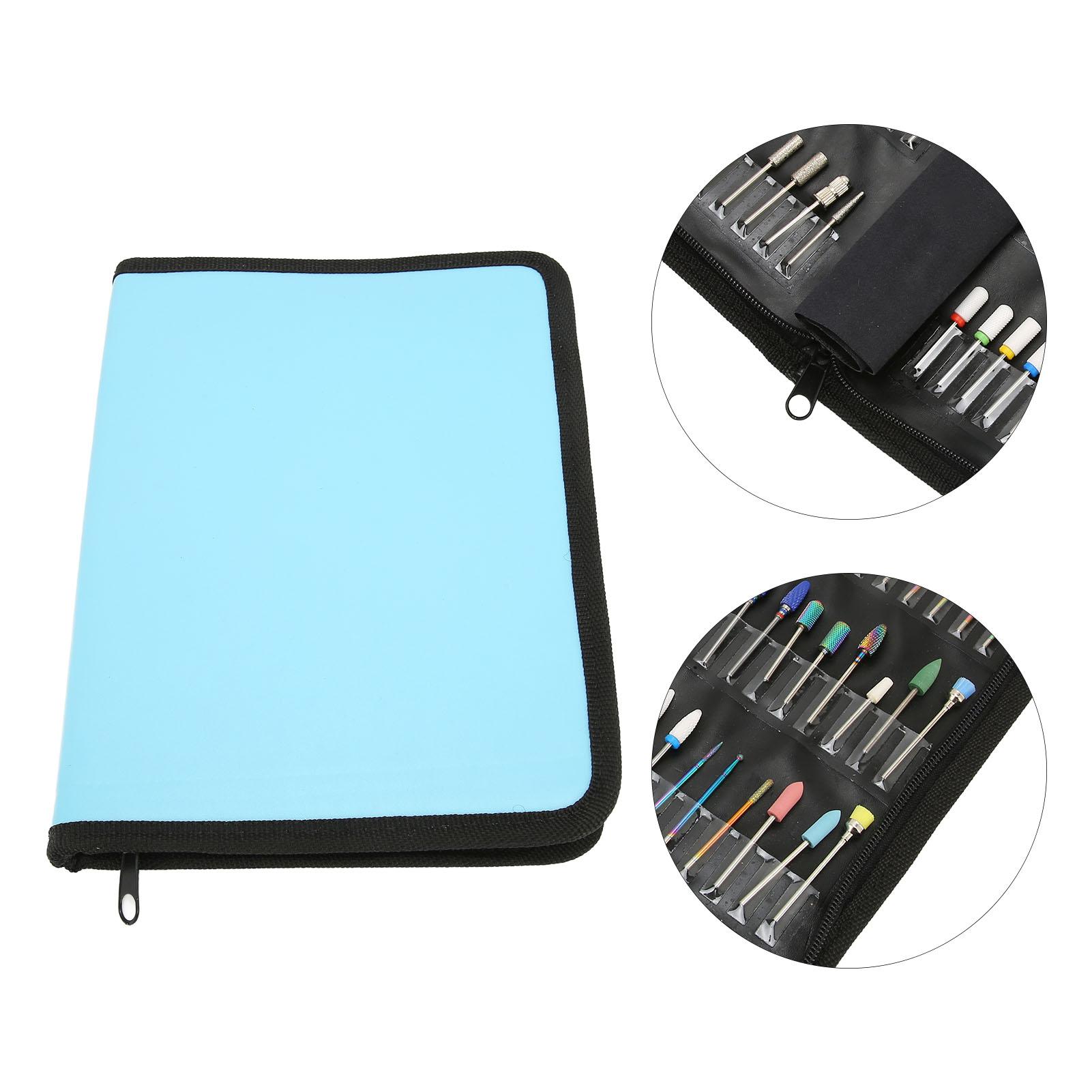Nail Drill Bits Storage Bag Large Capacity Dustproof Portable Nail Drill Bits Holder Container Blue
Nail Drill Bits Storage Bag Large Capacity Dustproof Portable Nail Drill Bits Holder Container Blue