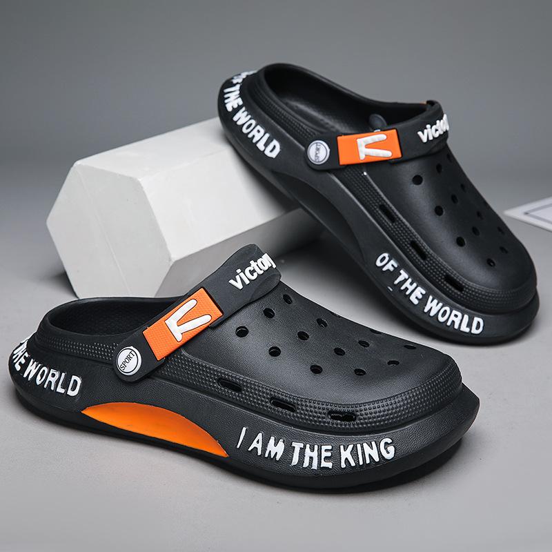 Stepping On Shit Hole Shoes Men S Thick-Soled Outer Bag Head Slippers Non-Slip Casual Soft-Soled Beach Sandals 45 чорний
Stepping On Shit Hole Shoes Men S Thick-Soled Outer Bag Head Slippers Non-Slip Casual Soft-Soled Beach Sandals 45 чорний