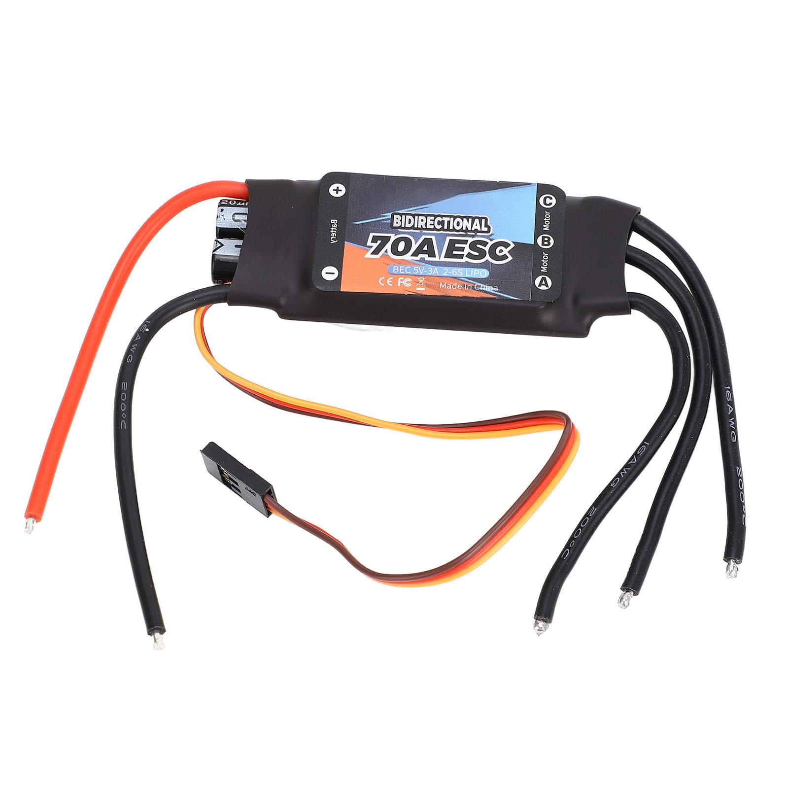 RC Electric Speed Controller 70A Bidirectional Electronic Components RC Brushless ESC for RC Boat
RC Electric Speed Controller 70A Bidirectional Electronic Components RC Brushless ESC for RC Boat