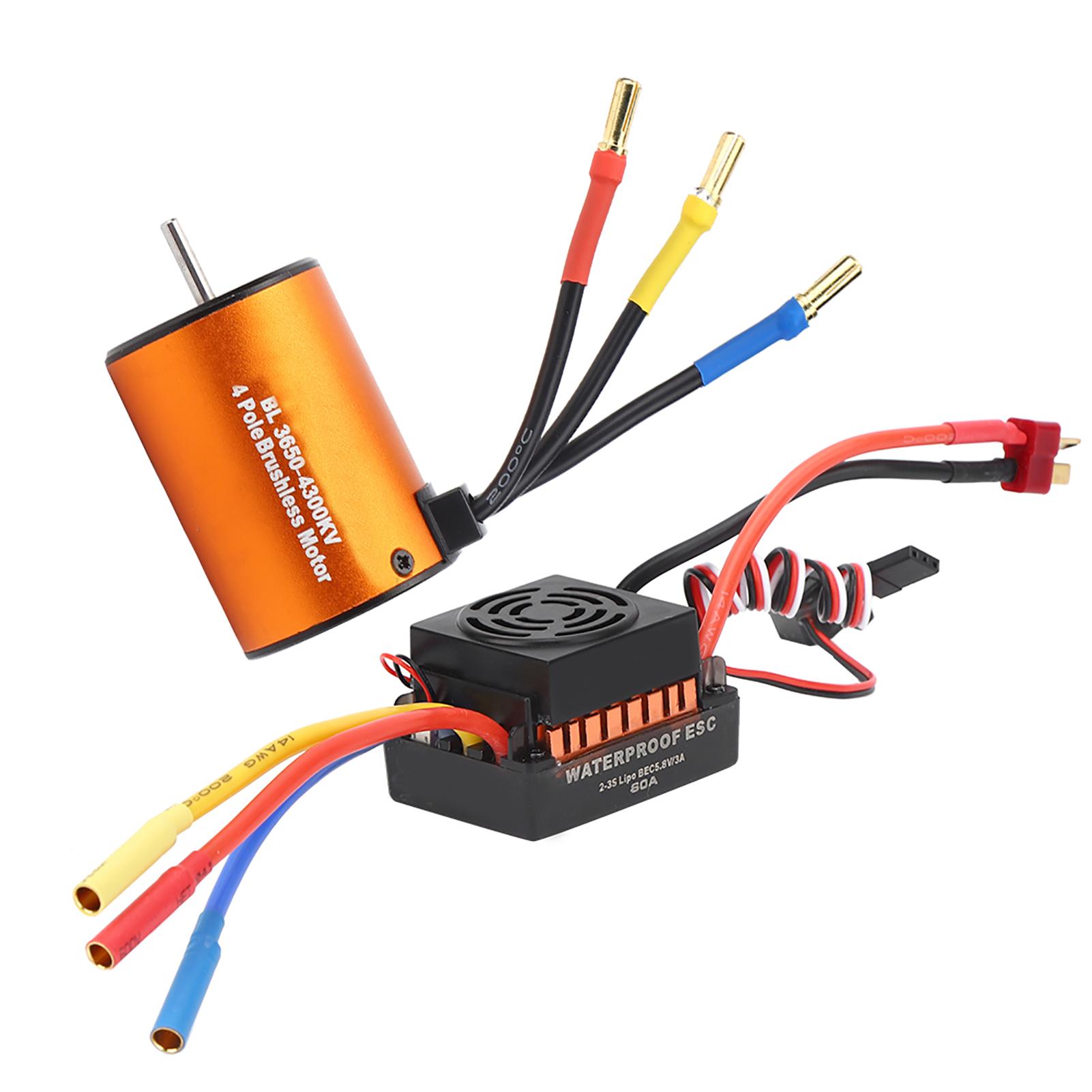 Безколекторний двигун 3650 4300KV 60A ESC Аксесуар для модернізації моделі радіокерованого автомобіля 110
Безколекторний двигун 3650 4300KV 60A ESC Аксесуар для модернізації моделі радіокерованого автомобіля 110
