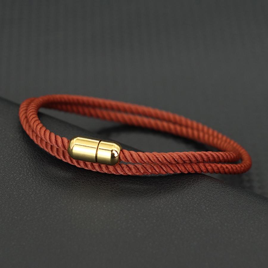 Simple Style Man Rope Bracelet Stainless Steel Magnet Buckle Luck Red Cord Chain Braslet Grade A Fabric Bilayer Charm Braclet M 19.5cm 7.7Inch темно-помаранчевий колір
Simple Style Man Rope Bracelet Stainless Steel Magnet Buckle Luck Red Cord Chain Braslet Grade A Fabric Bilayer Charm Braclet M 19.5cm 7.7Inch темно-помаранчевий колір