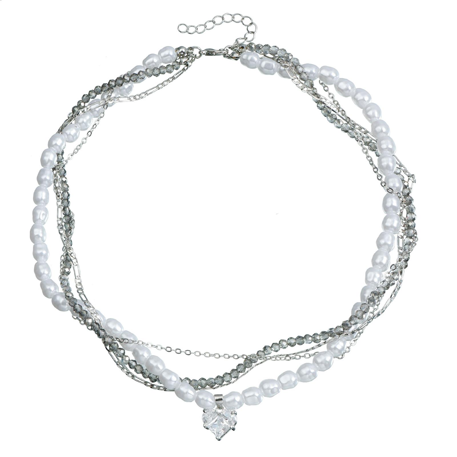 Элегантное ожерелье из жемчуга и кристаллов циркония. Нестареющее жемчужное ожерелье с кулоном в виде сердца из циркония. Ювелирное украшение для повседневной носки. серый
Элегантное ожерелье из жемчуга и кристаллов циркония. Нестареющее жемчужное ожерелье с кулоном в виде сердца из циркония. Ювелирное украшение для повседневной носки. серый