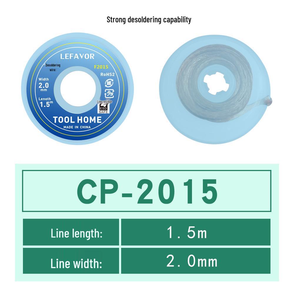 High-Quality No-Residue Desoldering Wick Tape for Solder Removal
High-Quality No-Residue Desoldering Wick Tape for Solder Removal