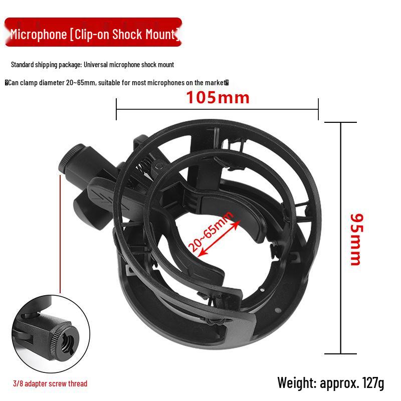 Universal Large Microphone Stand with Condenser Clip, Easy to Install
Universal Large Microphone Stand with Condenser Clip, Easy to Install